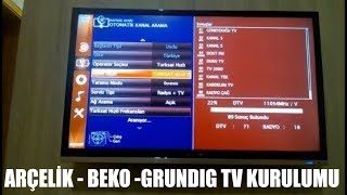 ARÇELİK-BEKO-GRUNDİG TV KANAL ARAMA KANAL EKLEME (2019)