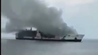 DETIK2 KM SANTIKA NUSANTARA TERBAKAR DI PERAIRAN MASALEMBO