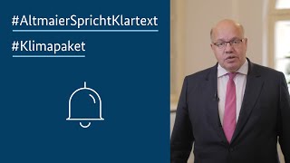 Bundeswirtschaftsminister Peter Altmaier zum Klimaschutzprogramm der Bundesregierung