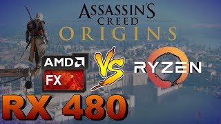 Fx 8350 vs Ryzen 7 1700 | Rx 480 8GB | Assassin's Creed Origins Benchmark