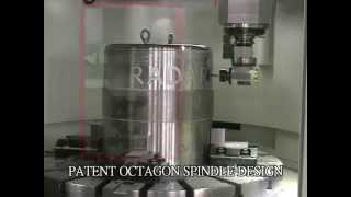 Токарно карусельный станок с ЧПУ RADAR RAL 12M с угловой головкой  Radar CNC Vertical Lathe model RA