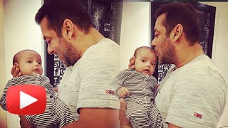 NEW VIDEO: Salman Khan Kisses Nephew Ahil Khan, Pampers Him