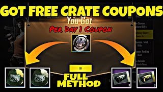 PUBG FREE CLASSIC CRATE COUPON || PER DAY 1 COUPON COLLECT || LION MOBO GAMING