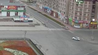 Cбили светофор на центральной площади. Северобайкальск (04.09.2016)