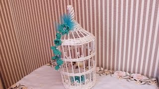 Плетение из газет декоративная клетка weaving newspapers periódicos de tejer