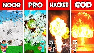 Minecraft TNT APOCALYPSE BATTLE in Minecraft NOOB vs PRO vs HACKER vs GOD !
