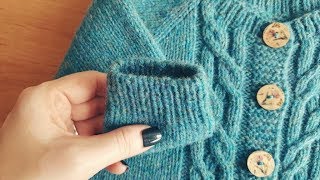 Детская кофточка 3-я часть. МК. Спицами.