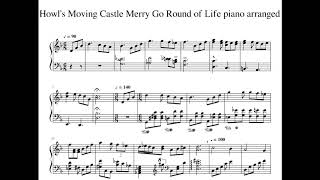 Merry Go Round of Life from Howl's Moving Castle piano arrangement sheet music