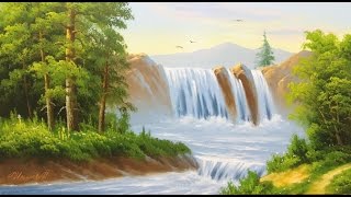 Уроки масляной живописи. Рисуем Водопад.