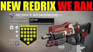 Destiny 2 "Redrix Broadsword Gameplay" New Redrix Claymore In PVP! We Ran Out of Medals (Forsaken)