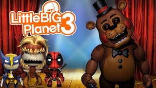 Little Big Planet 3 (PS4) Multiplayer Gameplay: Five Nights At Freddy's 2 Edition!