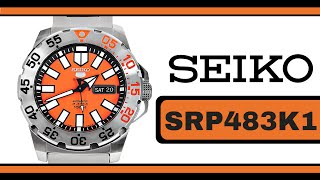 SEIKO 5 Sports SRP483K1 "Baby Monster" Automatic Watch Orange Dial