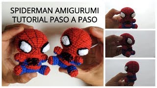 SPIDERMAN HOMBRE ARAÑA AMIGURUMI TEJIDO A CROCHET 3/3