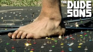 BRUTAL Thumbtack Track Challenge! - The Dudesons