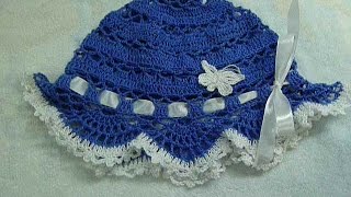 Панамка крючком детская, вязание для начинающих,baby hat for summer