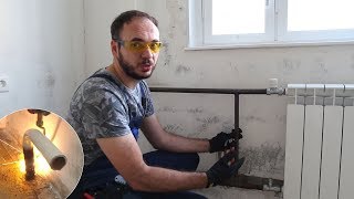 Замена радиаторов отопления. Сварка. Удлинители протока и другие советы. Батареи отопления