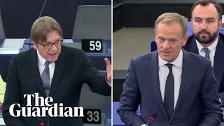 Donald Tusk and Guy Verhofstadt clash over Brexit extension