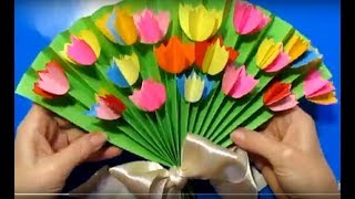 ПОДАРКИ СВОИМИ РУКАМИ/ ПОДЕЛКИ НА 8 Марта День Матери МК из Бумаги ЦВЕТЫ БУКЕТ АНТИСТРЕСС.