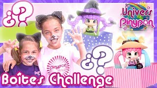 DÉFI des BOÎTES avec les PETITES SORCIÈRES Pinypon❓? Elles transforment Lara et Mara en chats!