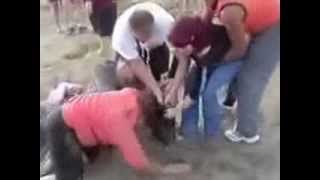 Пьяная драка в деревне