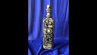 476. Подарок мужчине в стиле Стимпанк. ДЕКОР БУТЫЛКИ. Decor bottle.