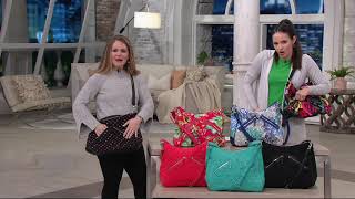 Vera Bradley Vivian Zip Top Hobo Handbag on QVC