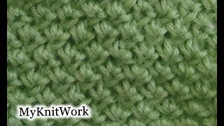 Тканевый узор спицами. МК. Knitting pattern.