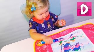 ✿ Рисуем Водой Аква Коврик Распаковка Water Toys Mat Playset Learn to Paint