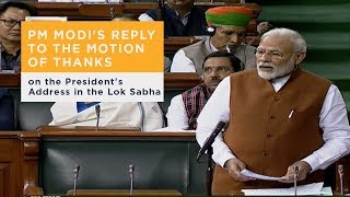 PM Modi's reply to the motion of thanks on the President's Address in the Lok Sabha