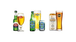 Beer Review/Taste Test: Stella Artois vs Heineken vs Guinness Blonde American Lager