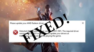 Battlefield 1 Issues with AMD Drivers 16.20.1025 Fixed