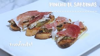 PINCHO DE SARDINAS Y BERENJENA ideal para picar.