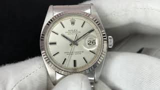 Rolex 1601 Datejust Silver Pie-Pan Stick Dial - 1973