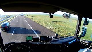 Sunny morning on the Dutch highway - Scania R 450 - POV Truck Driving