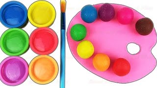 Learn Colors with Play Doh Paint Pallet Fun & Creative for Kids