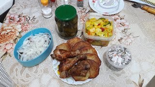 ПЯТНИЧНЫЙ УЖИН /// НОЖКИ В АЭРОГРИЛЕ ГИГАНТСКАЯ КАРТОШКА БЫСТРО ПРОСТО ВКУСНО