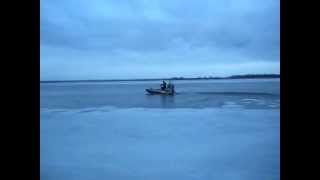 Катание на Аэролодке Зимой.Skating on AirBoat in winter