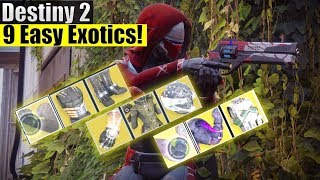 Destiny 2 - How To Get 9 Easy Exotic! (3 For Hunter, 3 For Warlock & 3 For Titan)