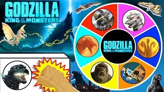 GODZILLA KING OF THE MONSTERS Spinning Wheel Slime Game w/ NEW GODZILLA MOVIE TOYS