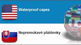 Learn Slovak vocabulary #Topic = Weatherproof clothing