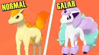 Pokémon Epee & Bouclier - Comparaison de toutes les Formes de Galar