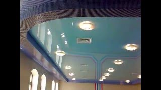 Монтаж натяжного потолка в бассейне - 92 кв.м.