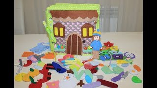 4. Развивающая книжка Кукольный домик # Quiet book Dollhouse # Busy book