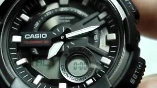 Casio AEQ-110W-1AVEF обзор будильника в часах