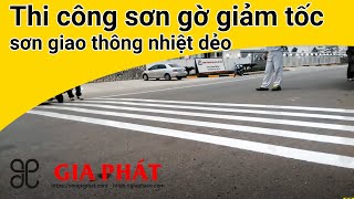 Sơn giao thông - thi công sơn dẻo nhiệt gờ giảm tốc