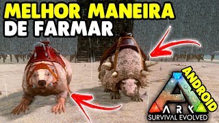 Melhor Maneira de Farmar PEDRA MADEIRA e PALHA - ARK SURVIVAL Mobile Android e iOS #13