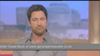 Gerard Butler interview on Kissing Jennifer aniston on GMTV The Bounty Hunter 2009