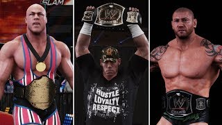 WWE 2K18 - DLC CHAMPION ENTRANCES! (Kurt Angle, John Cena 06 & Batista)
