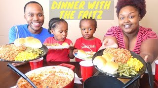 SPAGHETTI MUKBANG (Eating Show) | DINNER WITH THE FRITZ | FRITZ FAMILY ENTERTAINMENT