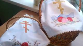 Пасхальные рушники и салфетки с вышивкой